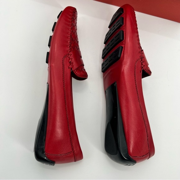 NWT Robert Zur Petra Loafer Vermillon Leather Shoe Slip On Y2K Moccasin Red 8.5 - Picture 7 of 10